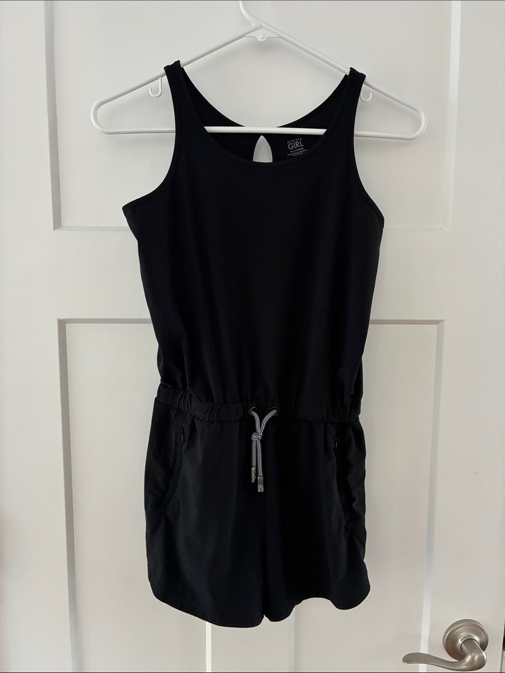 Athleta Black Girls' Sleeveless Drawstring Romper